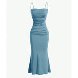 Maxi Dress – Elegant Spaghetti Strap Summer Wedding Guest Outfit