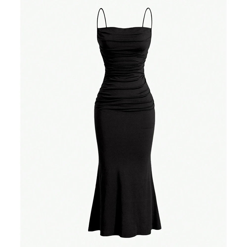 Maxi Dress – Elegant Spaghetti Strap Summer Wedding Guest Outfit