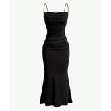 Maxi Dress – Elegant Spaghetti Strap Summer Wedding Guest Outfit