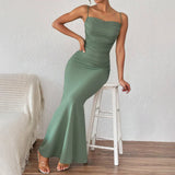 Maxi Dress – Elegant Spaghetti Strap Summer Wedding Guest Outfit