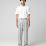 Men's Wide Leg Pleated Trousers – High Waisted Relaxed Fit Tailored Smart Casual Pants