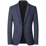 Men's Blazer Jacket – Simple Solid Color for Business Casual Style