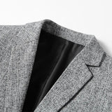 Men's Blazer Jacket – Simple Solid Color for Business Casual Style
