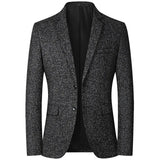 Men's Blazer Jacket – Simple Solid Color for Business Casual Style