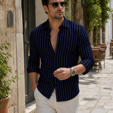 Men's Casual Button Down Shirt – Lightweight Solid Color Long Sleeve Top
