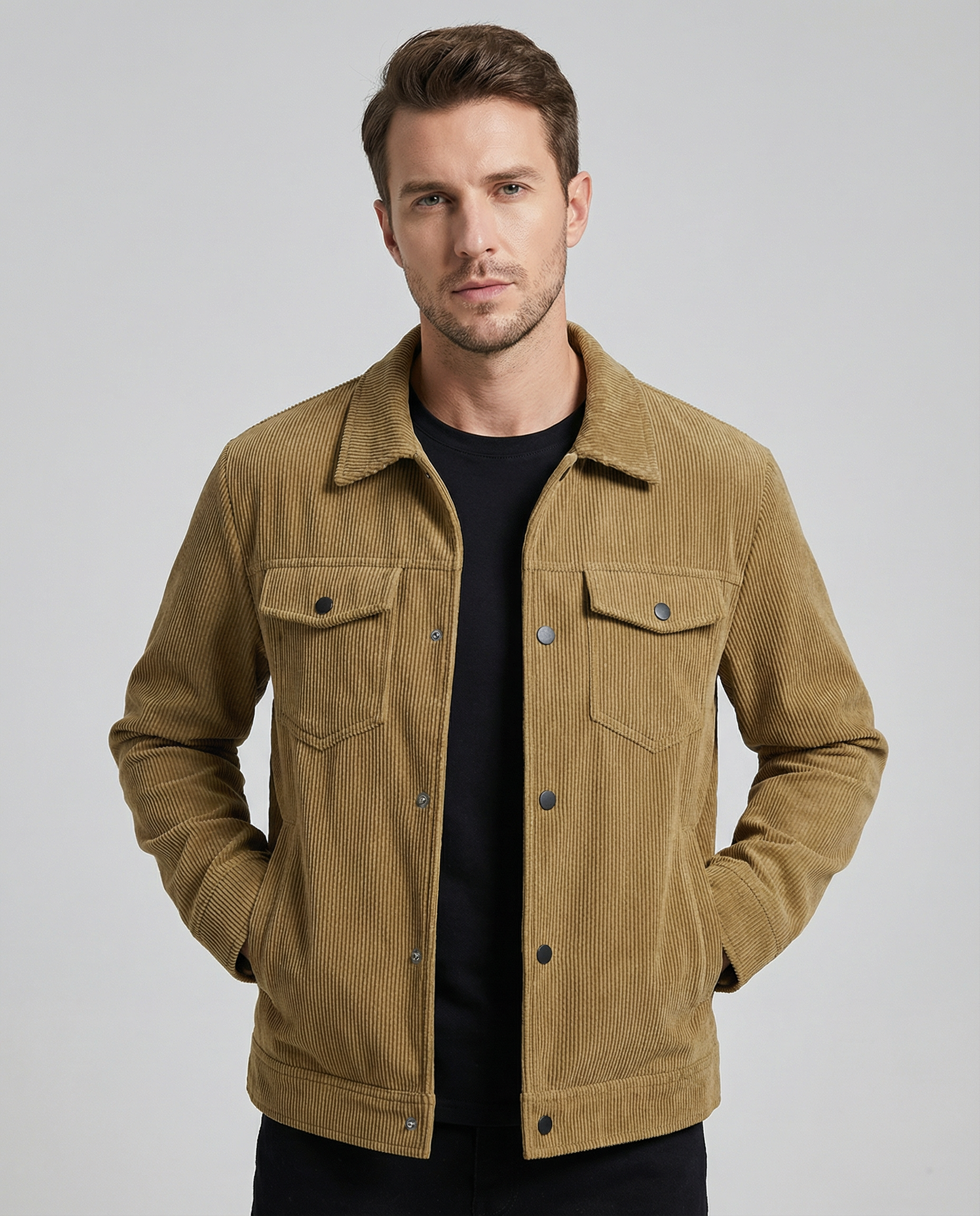 Men's Casual Corduroy Jacket – Stylish Versatile Outerwear for All Seasons