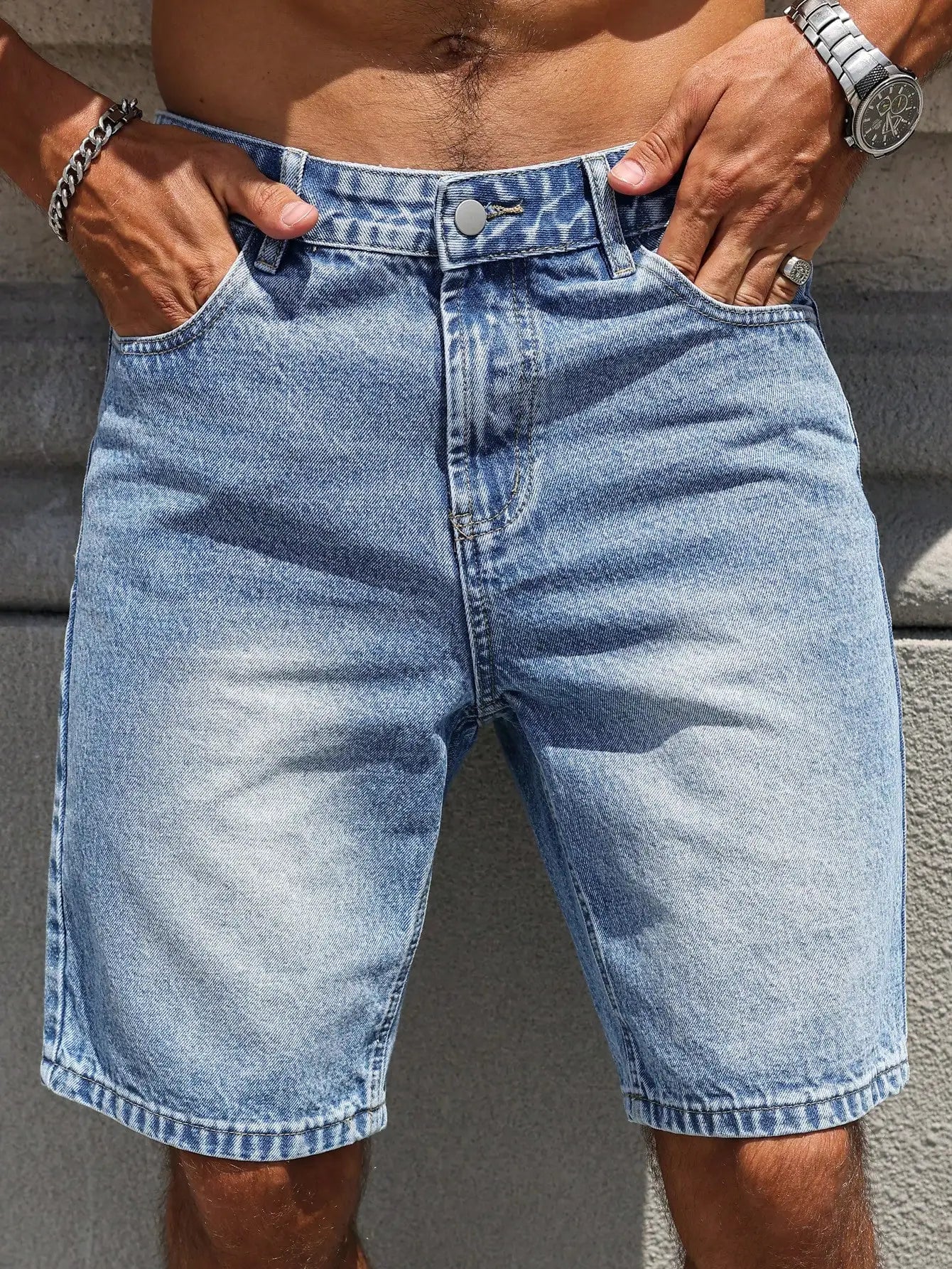 Men's Casual Denim Shorts – Relaxed Fit with Vintage Charm