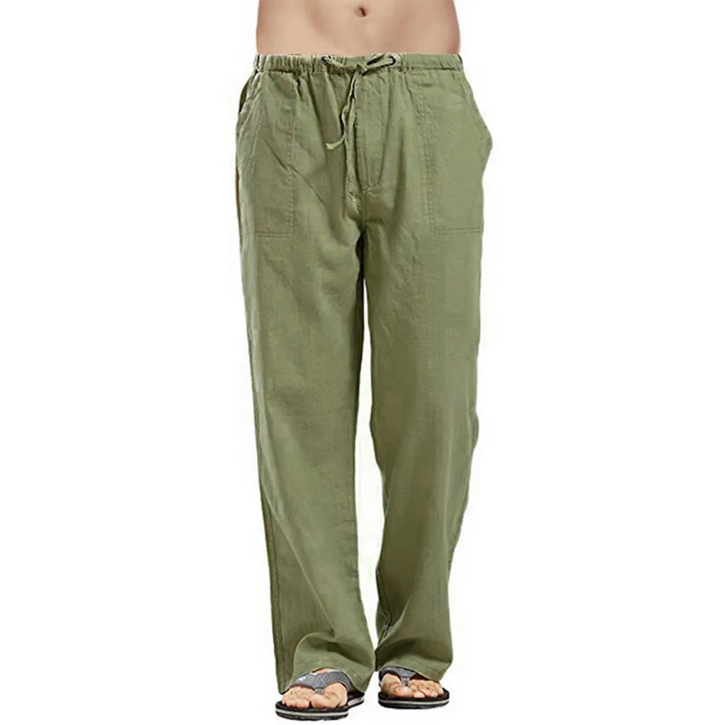 Men's Casual Linen Pants – Breathable Summer Comfort