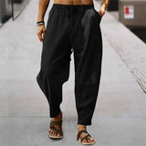 Men's Casual Linen Pants – Breathable Wide-Leg Design for Comfort