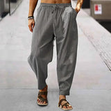 Men's Casual Linen Pants – Breathable Wide-Leg Design for Comfort