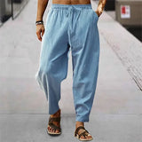 Men's Casual Linen Pants – Breathable Wide-Leg Design for Comfort