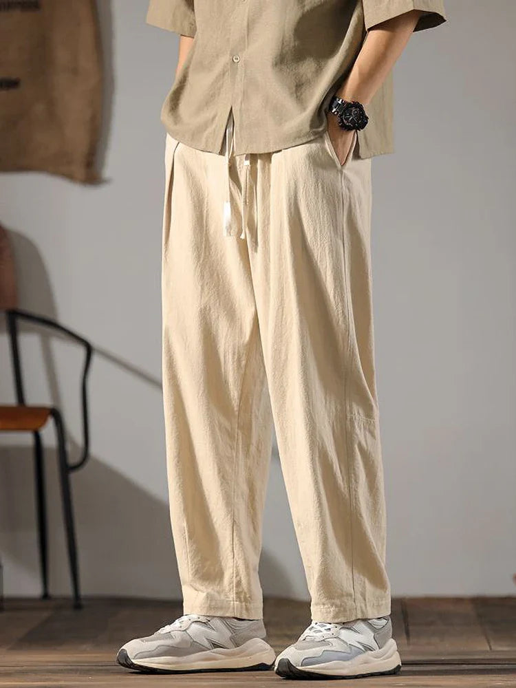 Men's Casual Linen Pants – Lightweight Summer Comfort