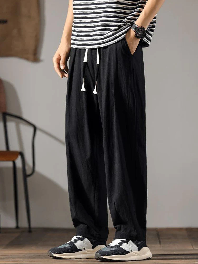 Men's Casual Linen Pants – Lightweight Summer Comfort