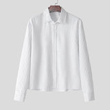 Men's Casual Shirt – Trendy Striped Long Sleeve Top for Effortless Street Style