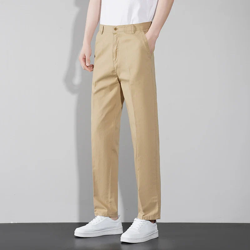 Men's Classic Chinos – High Waist Comfortable Trousers for Versatile Style