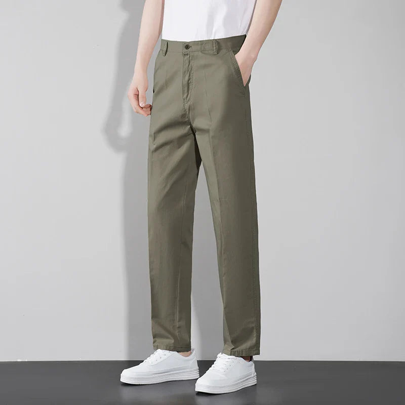 Men's Classic Chinos – High Waist Comfortable Trousers for Versatile Style