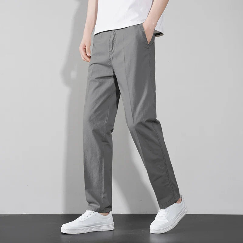 Men's Classic Chinos – High Waist Comfortable Trousers for Versatile Style