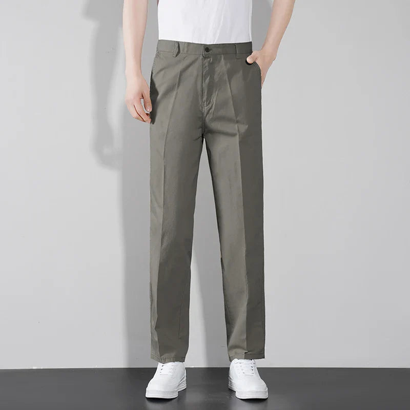 Men's Classic Chinos – High Waist Comfortable Trousers for Versatile Style