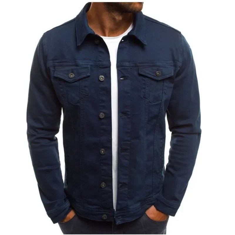 Men's Denim Jacket – Stylish Multi-Pocket Casual Wear for Versatile Outings
