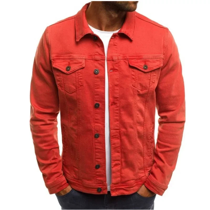 Men's Denim Jacket – Stylish Multi-Pocket Casual Wear for Versatile Outings