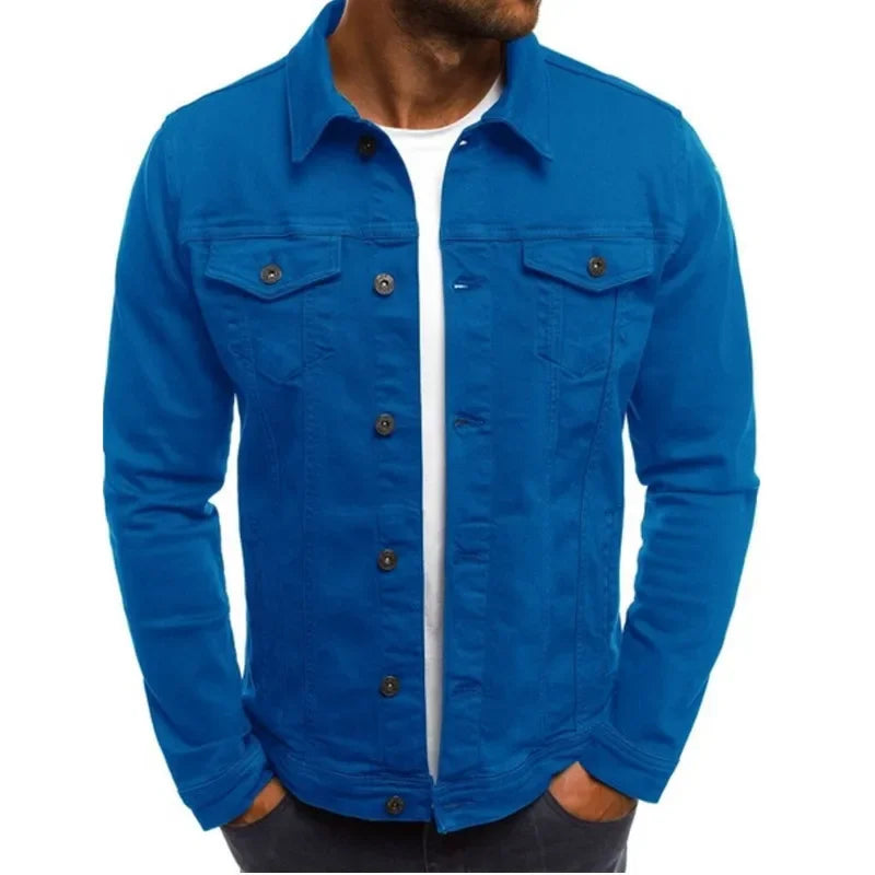 Men's Denim Jacket – Stylish Multi-Pocket Casual Wear for Versatile Outings