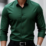 Men's Dress Shirt – Slim Fit Wrinkle-Free Essential for Professional Wear