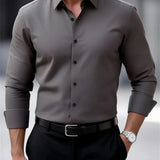 Men's Dress Shirt – Slim Fit Wrinkle-Free Essential for Professional Wear
