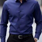 Men's Dress Shirt – Slim Fit Wrinkle-Free Essential for Professional Wear