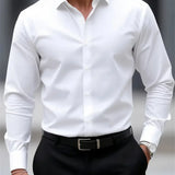 Men's Dress Shirt – Slim Fit Wrinkle-Free Essential for Professional Wear