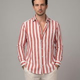 Men's Long Sleeve Stripe Shirt – Stylish Autumn Essential for Casual and Formal Wear