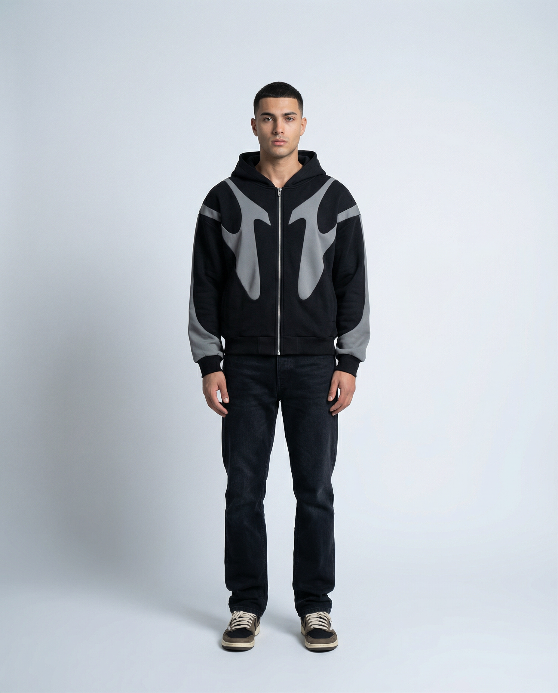 Men's Oversized Zip-Through Hoodie – Heavyweight 500gsm Loopback Cotton