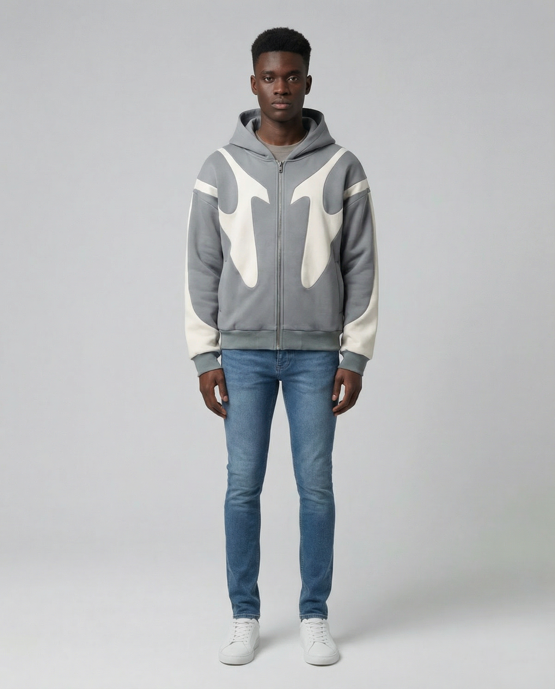 Men's Oversized Zip-Through Hoodie – Heavyweight 500gsm Loopback Cotton