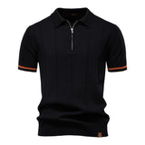 Men's Polo Shirt – Stylish Zipper Design for Athletic Comfort
