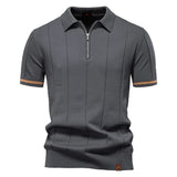 Men's Polo Shirt – Stylish Zipper Design for Athletic Comfort