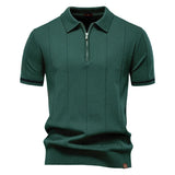 Men's Polo Shirt – Stylish Zipper Design for Athletic Comfort