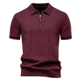 Men's Polo Shirt – Stylish Zipper Design for Athletic Comfort