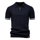 Men's Polo Shirt – Stylish Zipper Design for Athletic Comfort