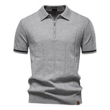 Men's Polo Shirt – Stylish Zipper Design for Athletic Comfort