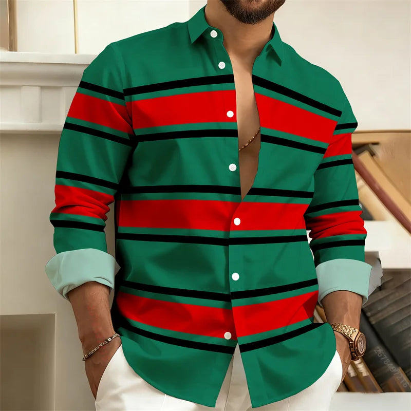 Men's Striped Casual Shirt – Stylish Outdoor Comfort
