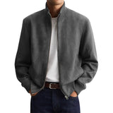 Men's Suede Jacket – Stylish Slim Fit Outerwear for Casual Business Wear