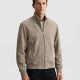 Men's Suede Jacket – Stylish Slim Fit Outerwear for Casual Business Wear