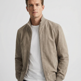 Men's Suede Jacket – Stylish Slim Fit Outerwear for Casual Business Wear