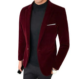 Men's Velvet Blazer – Stylish Slim Fit for Formal and Casual Occasions
