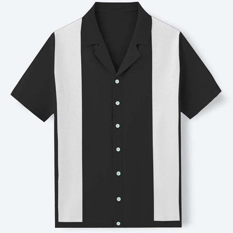 Men's Vintage Knit Polo Shirt – Stylish Breathable Casual Wear