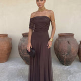 Callie - One Shoulder Mesh Maxi Dress
