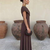 Callie - One Shoulder Mesh Maxi Dress