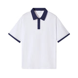 Retro Color Block Polo Shirt – Comfortable Cotton Casual Wear