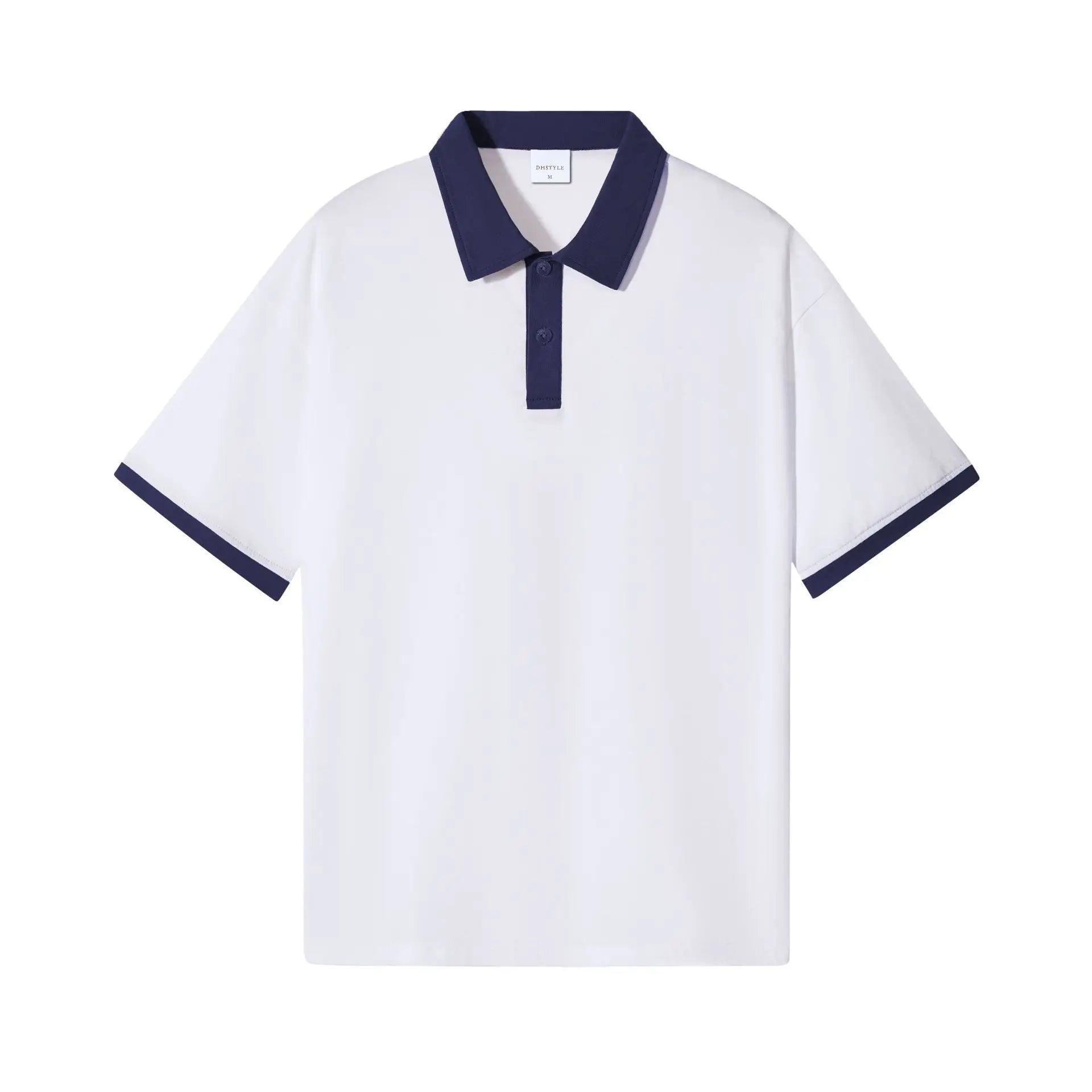 Retro Color Block Polo Shirt – Comfortable Cotton Casual Wear