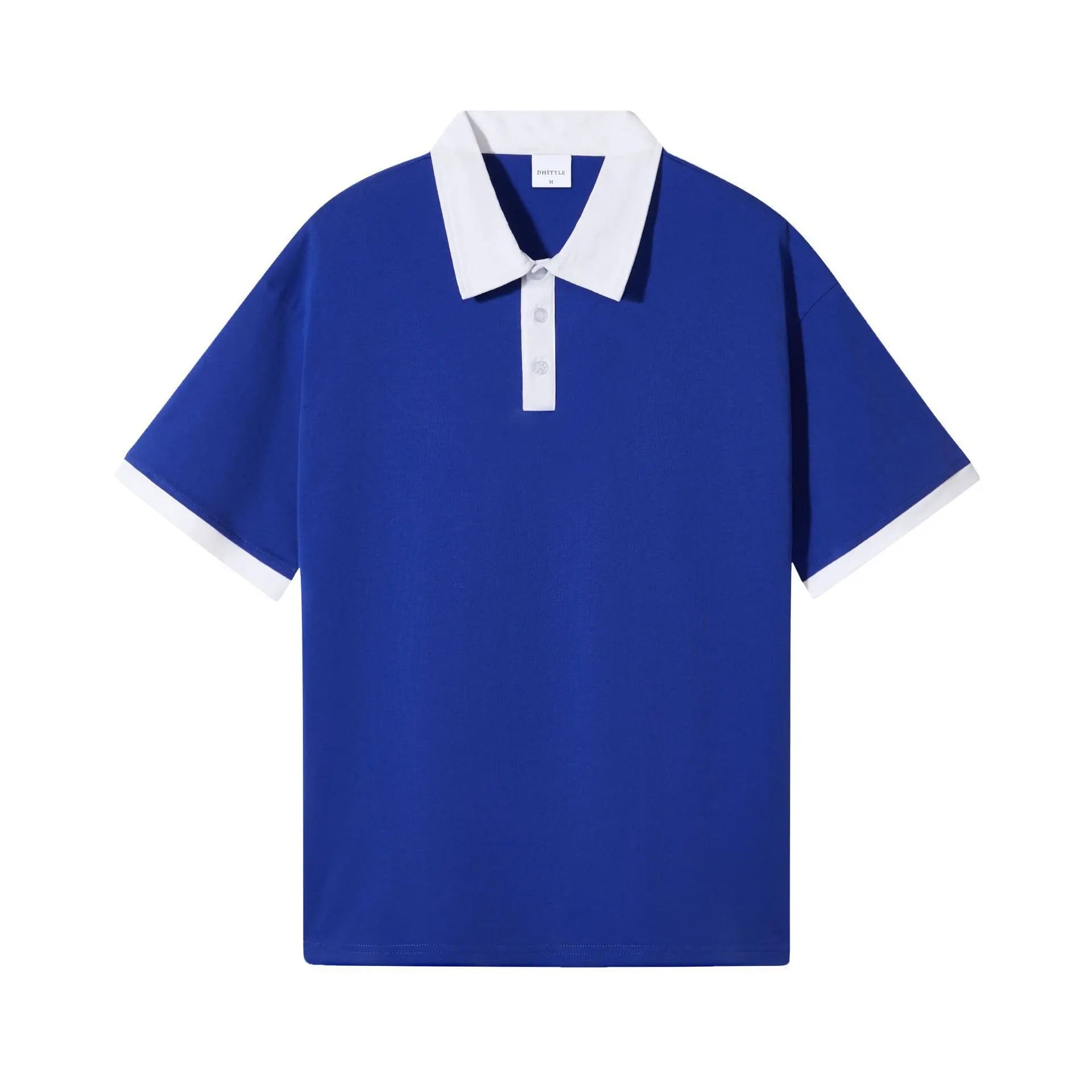 Retro Color Block Polo Shirt – Comfortable Cotton Casual Wear