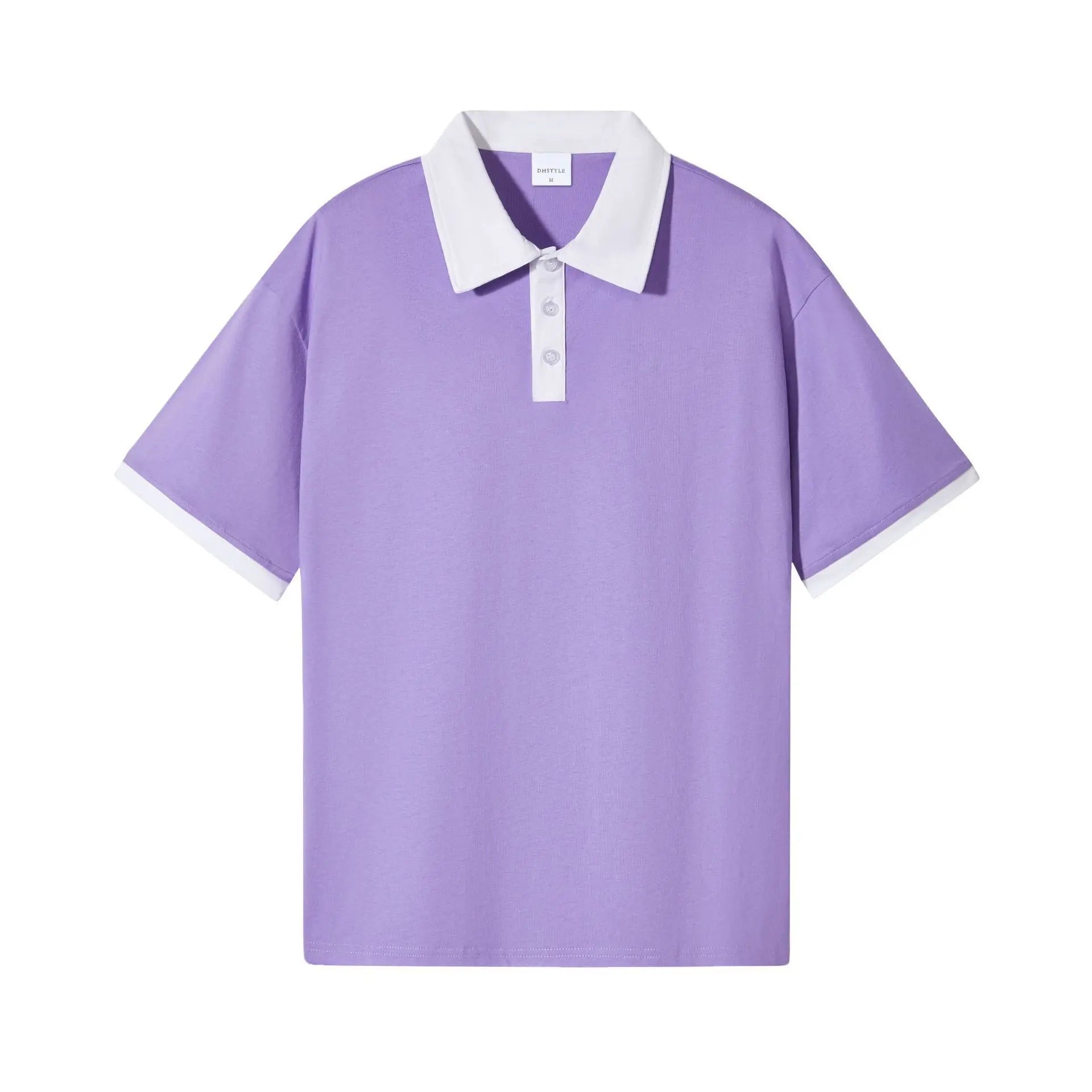 Retro Color Block Polo Shirt – Comfortable Cotton Casual Wear